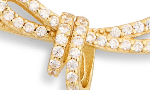 Argento Vivo Cz Bow Link Necklace In Gold