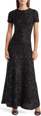ZOE AND CLAIRE Sequin Short Sleeve Sweater Dress