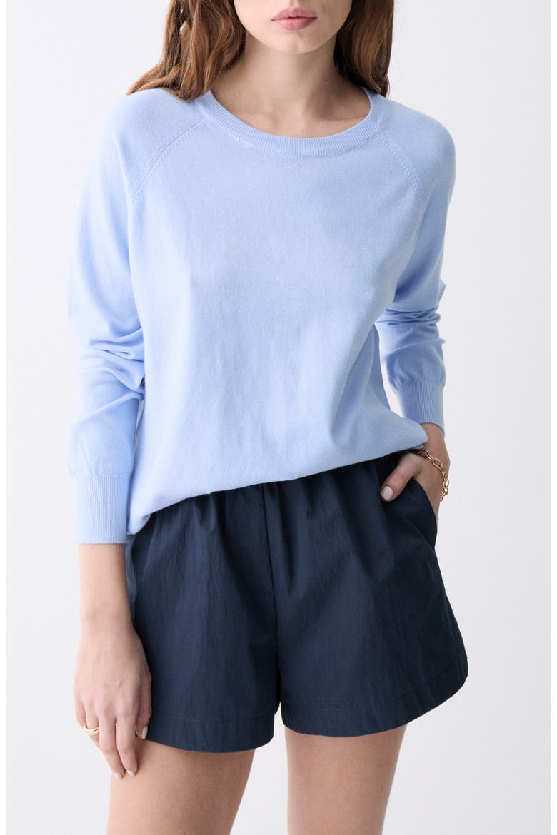 Lorriane Crewneck Sweater, Main, color, LIGHT BLUE