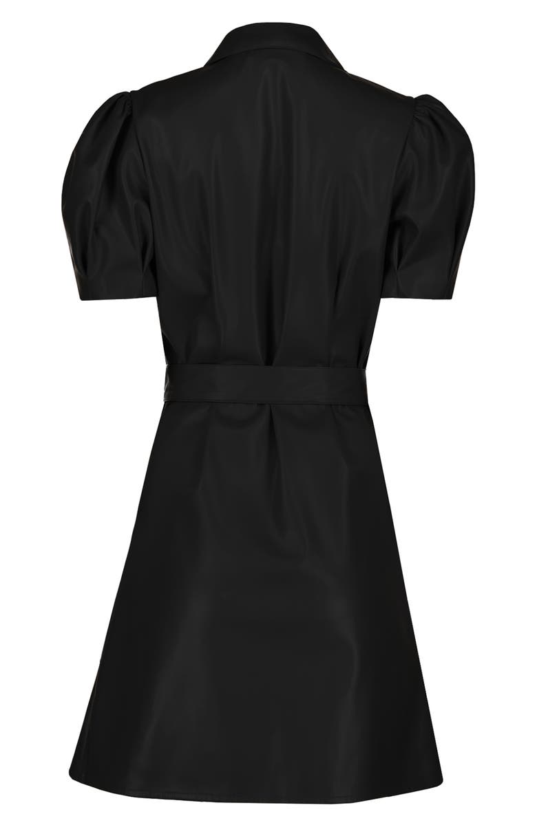 Bishop + Young Clea  Leather Dress, Alternate, color, Black