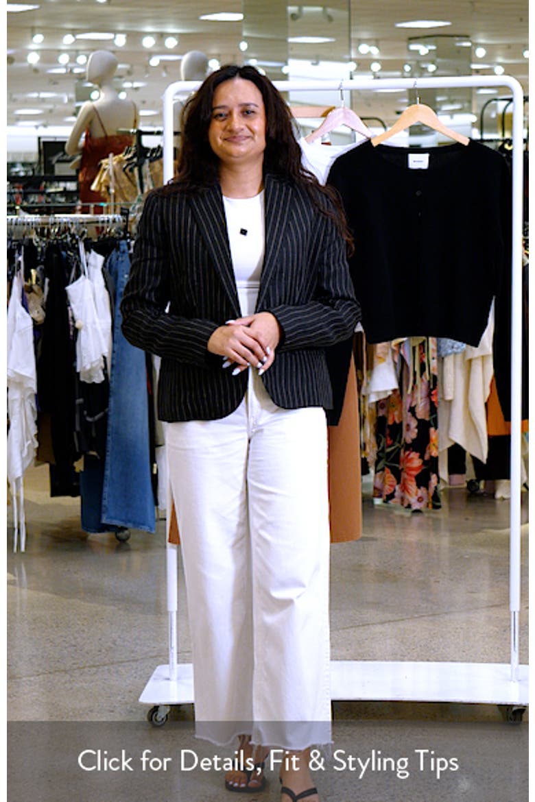 Chalk Stripe Linen Blazer video