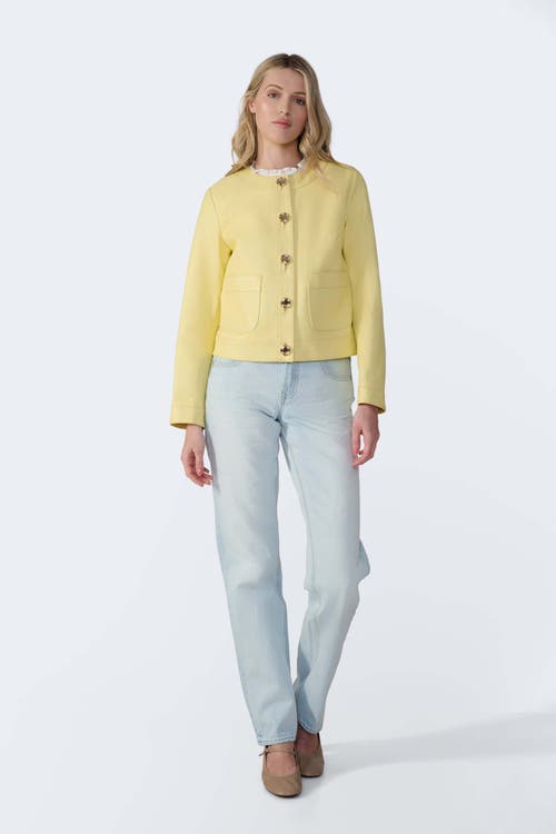 Furniq Uk Llc Margot Leather Jacket In Yellow