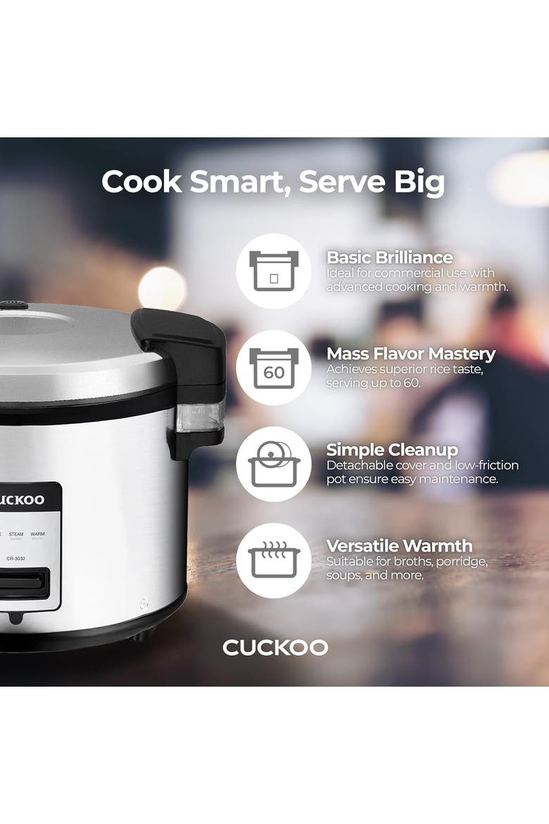 CR-3032 Large Capacity Commercial Rice Cooker, Alternate, color, Black
