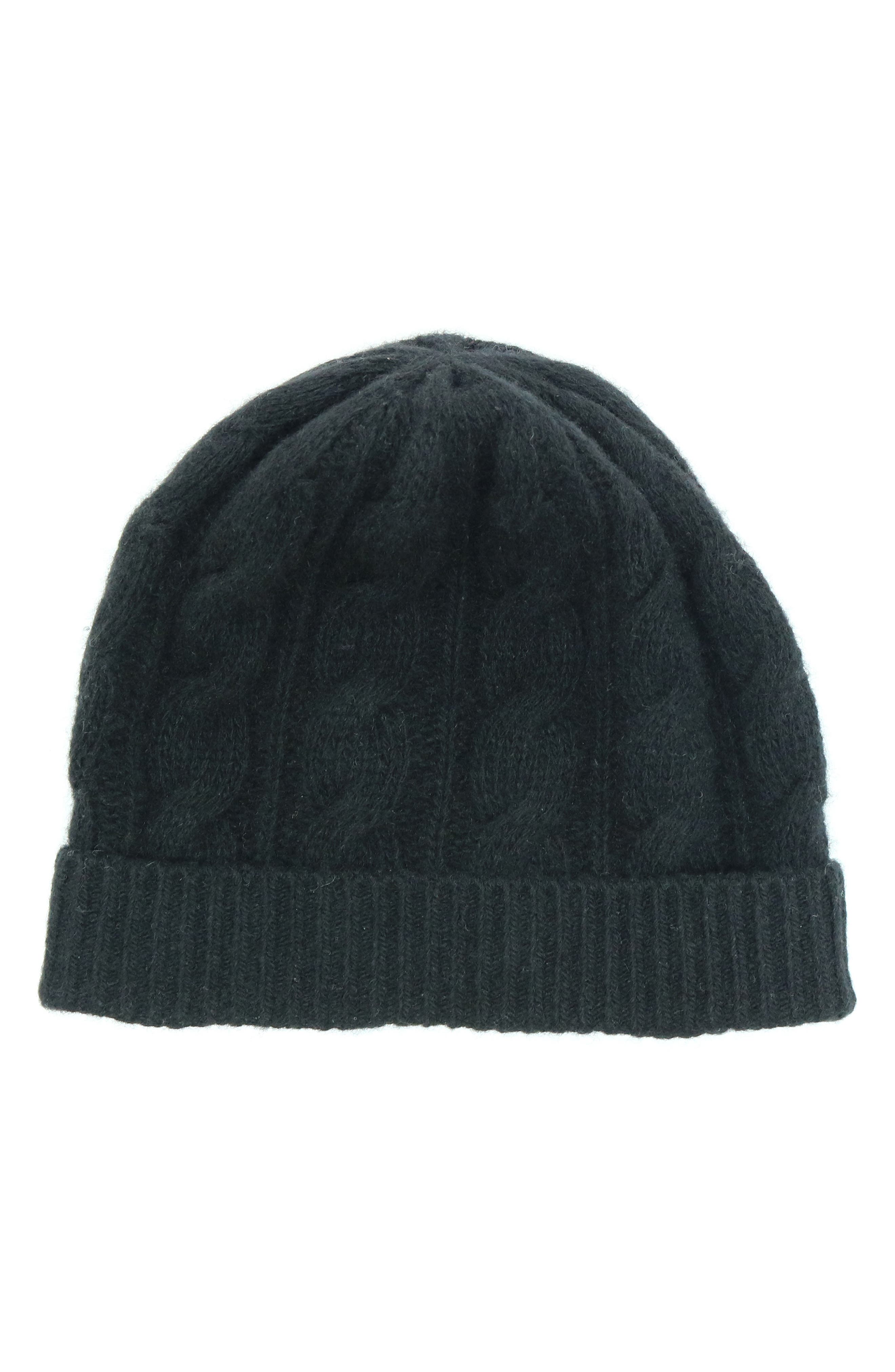 Portolano Cashmere Cable Knit Beanie