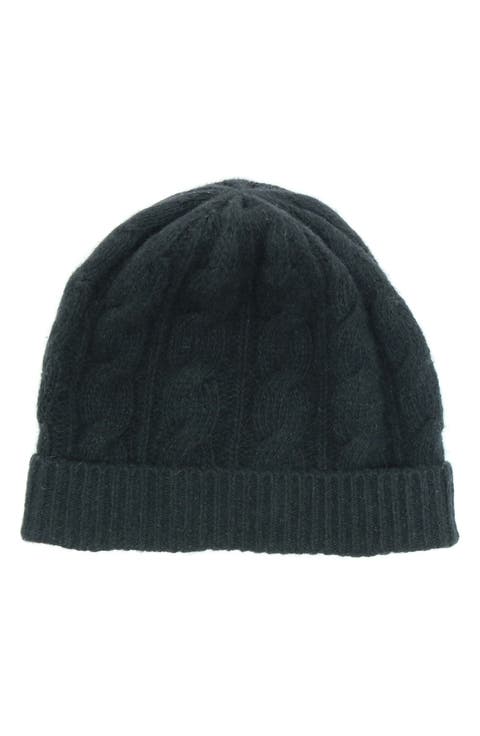 Cashmere Cable Knit Beanie