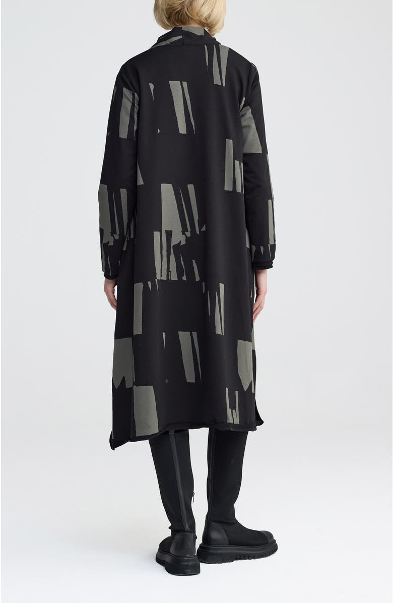 LUUKAA Aqualina Printed Jersey Duster, Alternate, color, Khaki Black