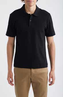 Peach Cotton Jersey Polo Shirt