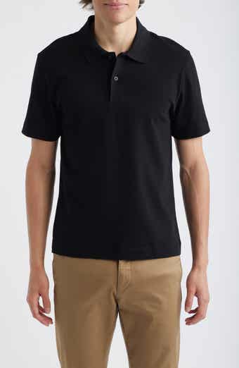 Peach Cotton Jersey Polo Shirt