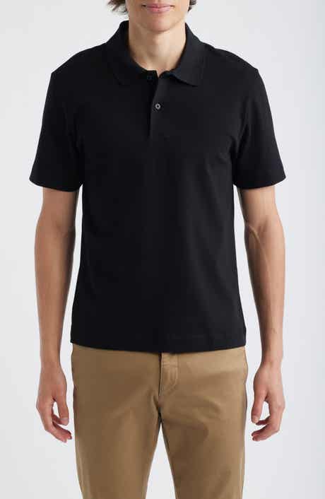 Peach Cotton Jersey Polo Shirt