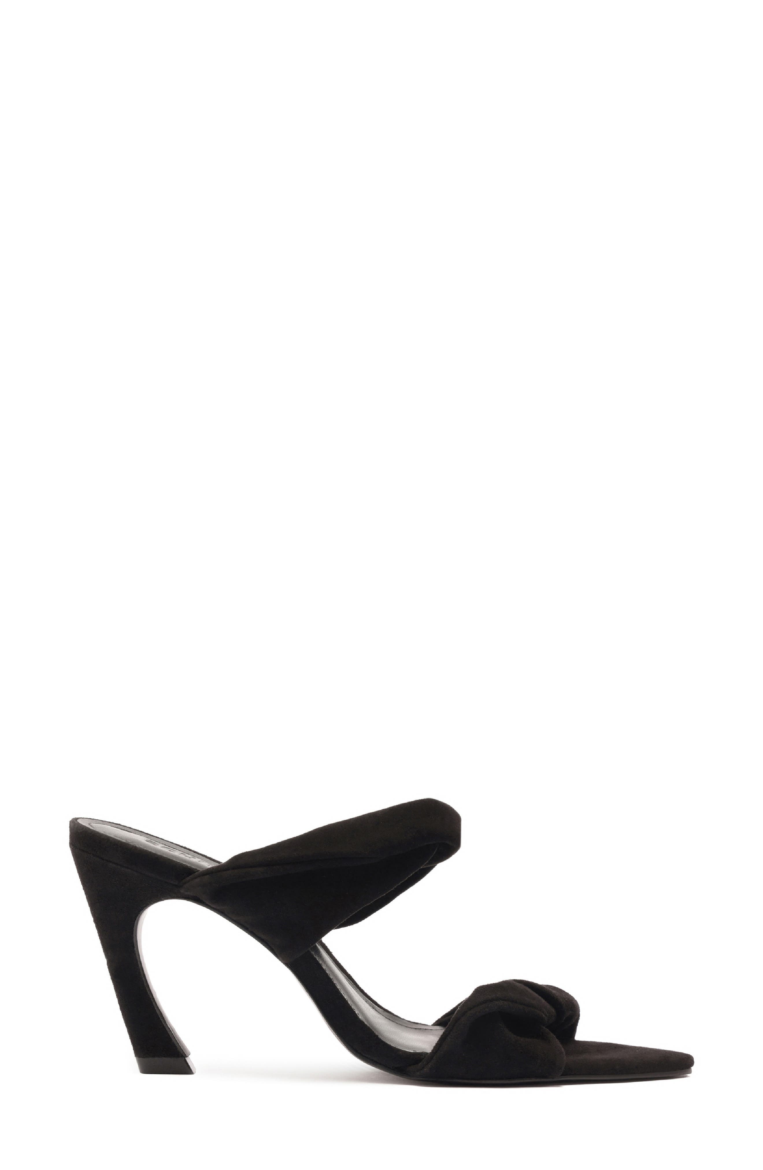 Schutz Meline Pointed Toe Slide Sandal, Alternate, color, Black