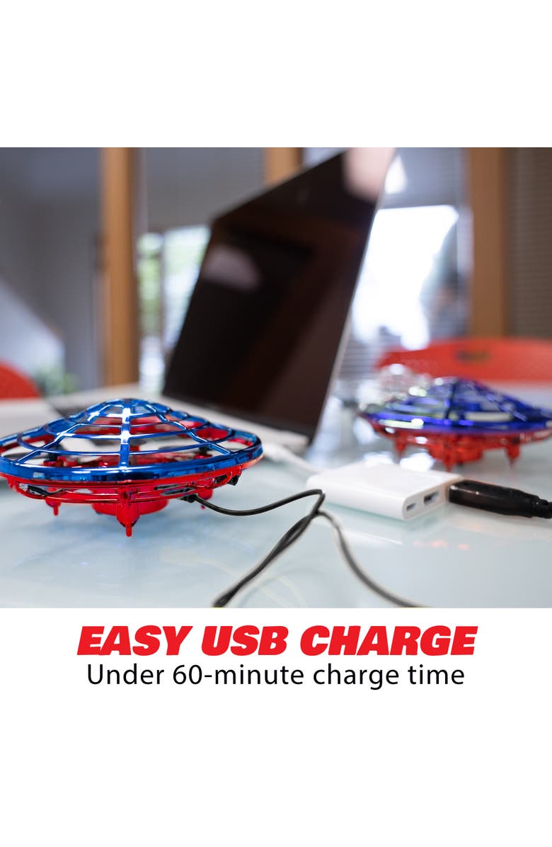 Force1 Scoot Combo Hand Operated Drone, Alternate, color, Red, Blue