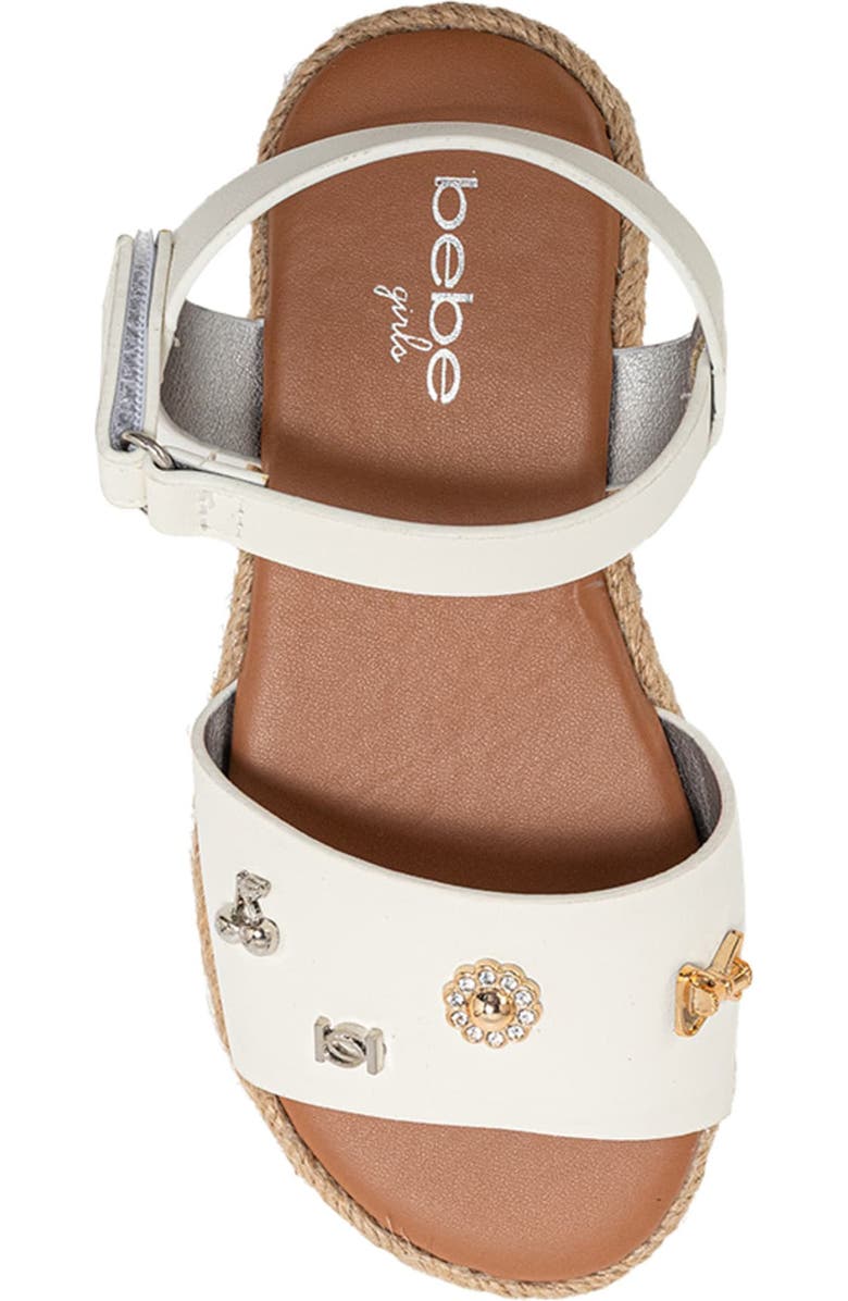 bebe Fleur Sandal, Alternate, color, White
