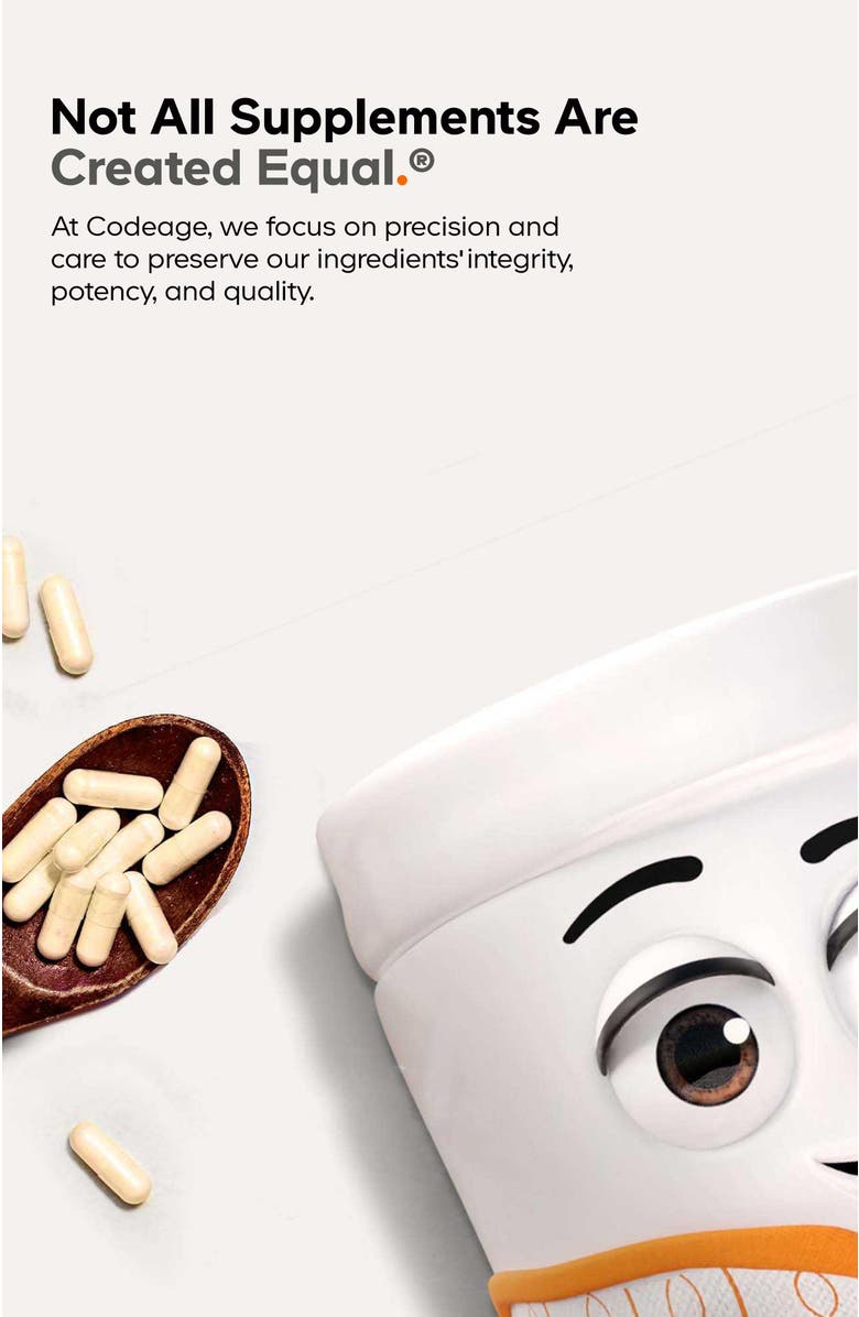 Codeage Brain Focus Vitamins + Nootropic Supplement, Alternate, color, White