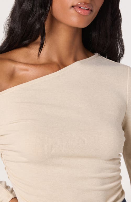Astr The Label One Shoulder Ruched Knit Top In Multi