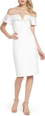 Vince Camuto Off the Shoulder Midi Dress