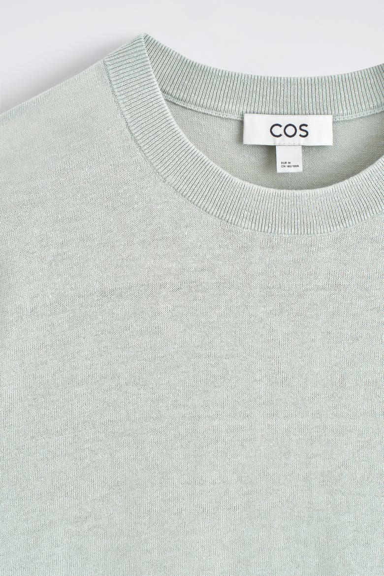Knitted Linen T-shirt, Alternate, color, LIGHT GREEN