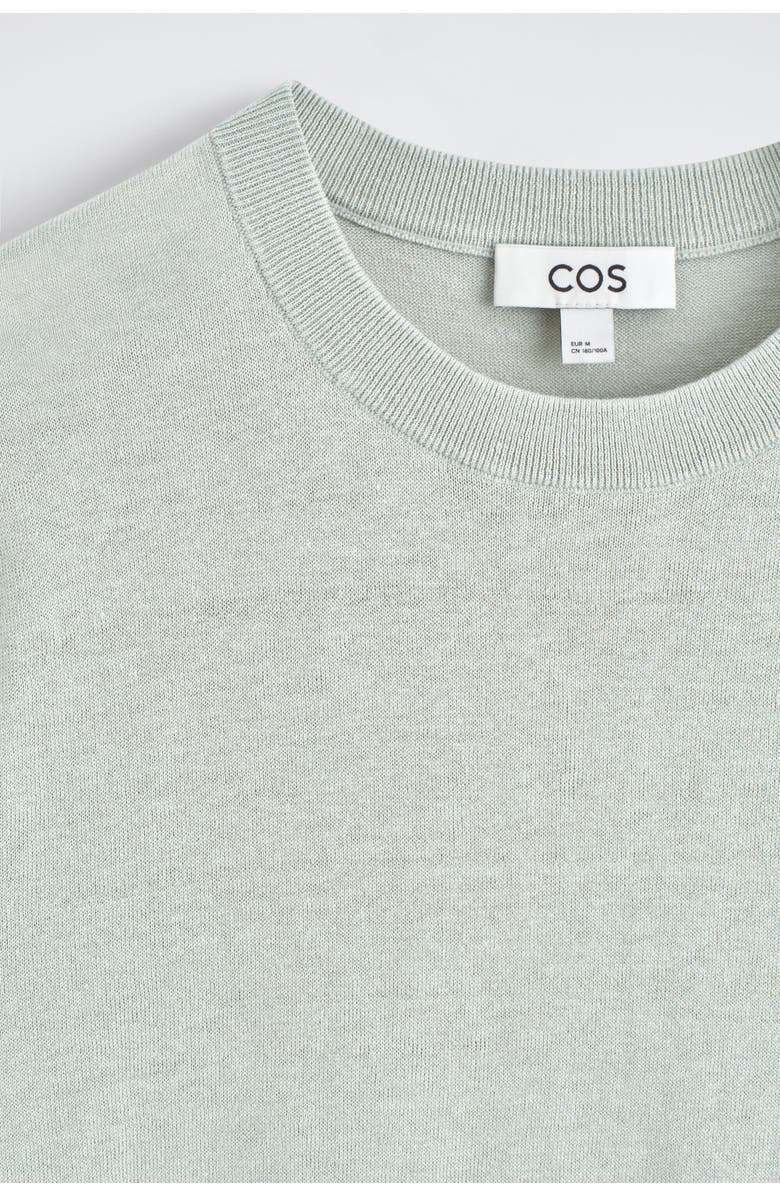 COS Knitted Linen T-shirt, Alternate, color, Light Blue