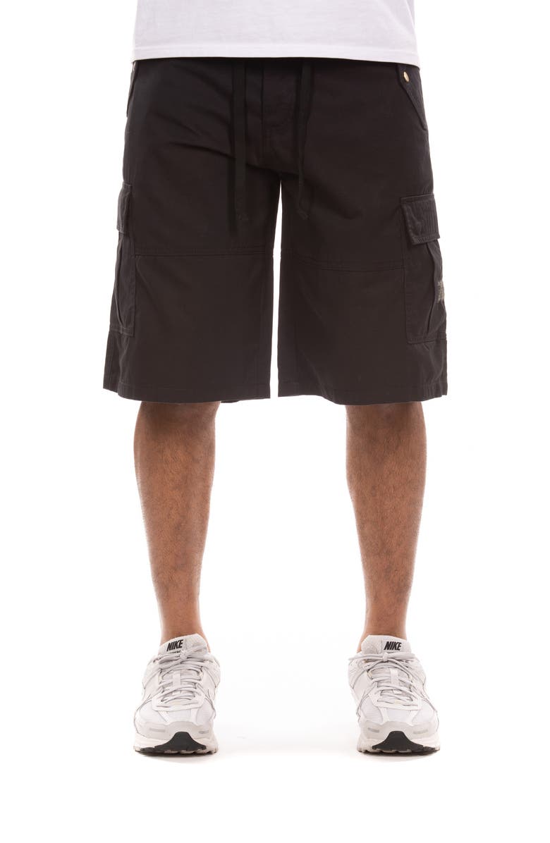 Billionaire Boys Club BB Drill Drawstring Cargo Shorts, Main, color, Black