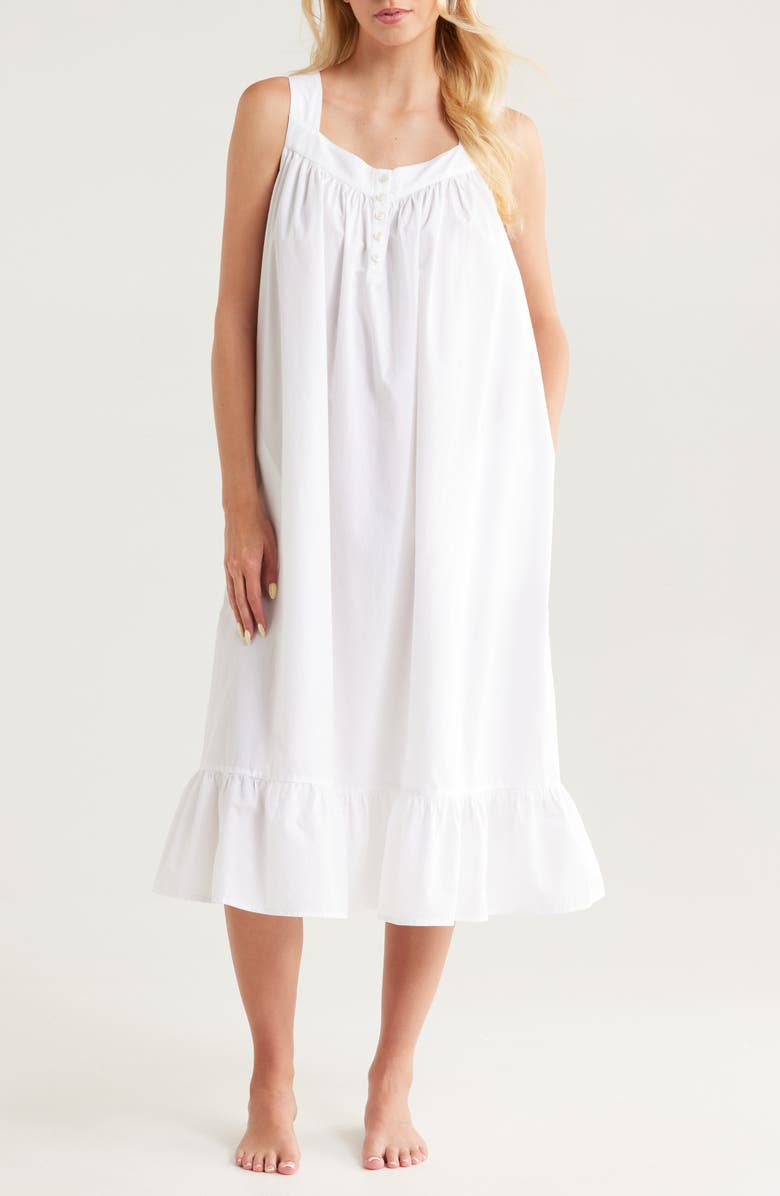 Nordstrom Cotton Shirting Nightgown, Main, color, 