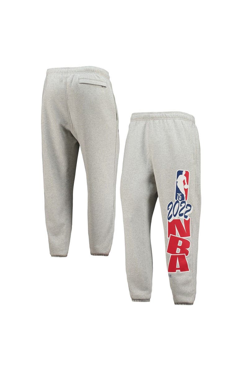 Nike Men's Nike Heathered Gray NBA Team 31 75th Anniversary Courtside Fleece Jogger Pants, Main, color, 