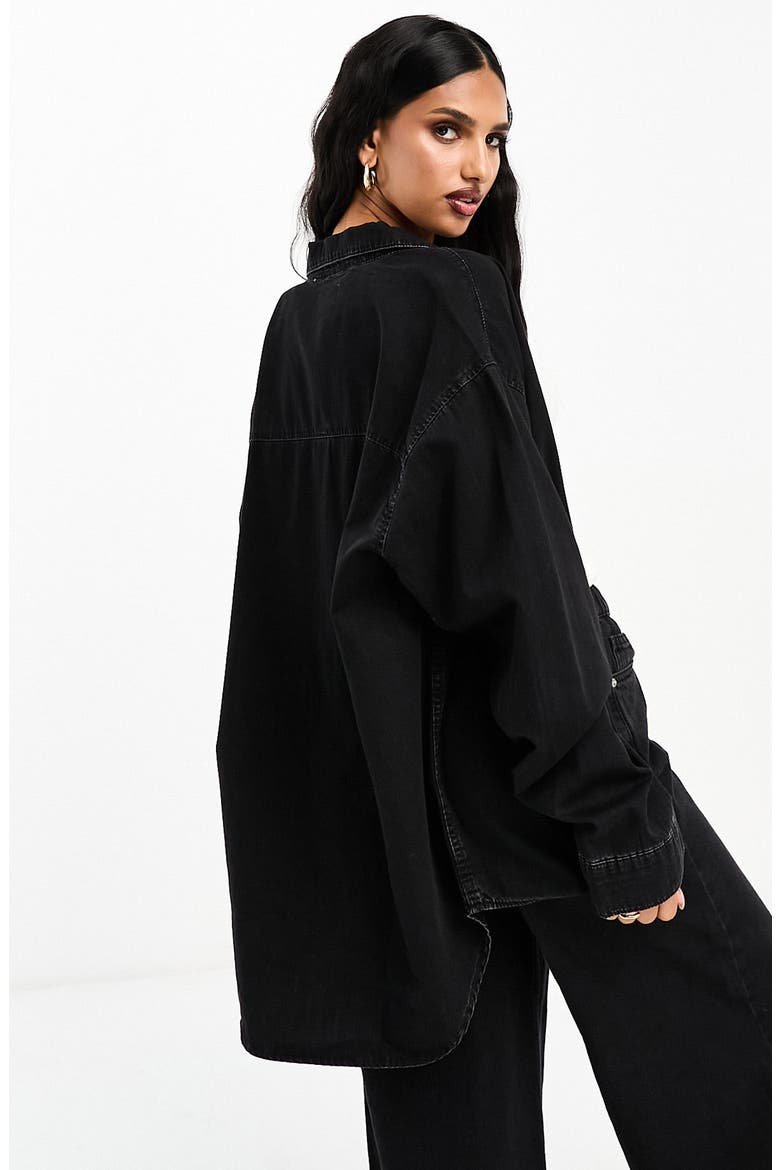 Minimal Denim Shirt, Alternate, color, BLACK