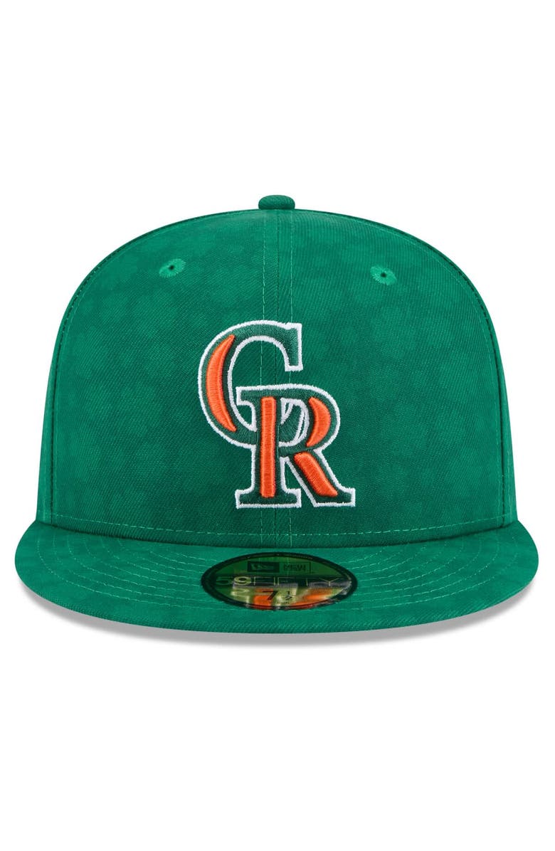 New Era Men's New Era Kelly Green Colorado Rockies St. Patrick's Day 59FIFTY Fitted Hat, Alternate, color,