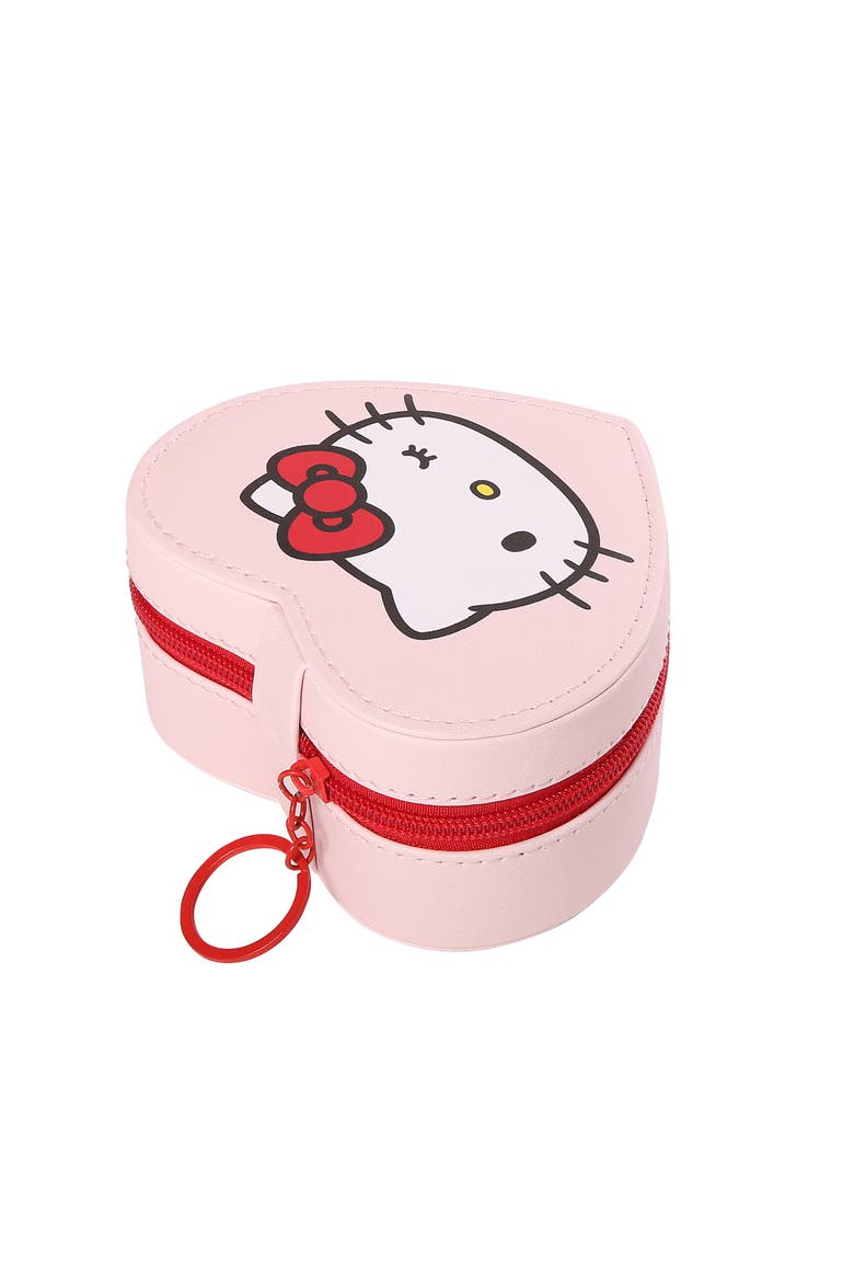 Heart Shaped Jewelry Travel Case, Alternate, color, Pink