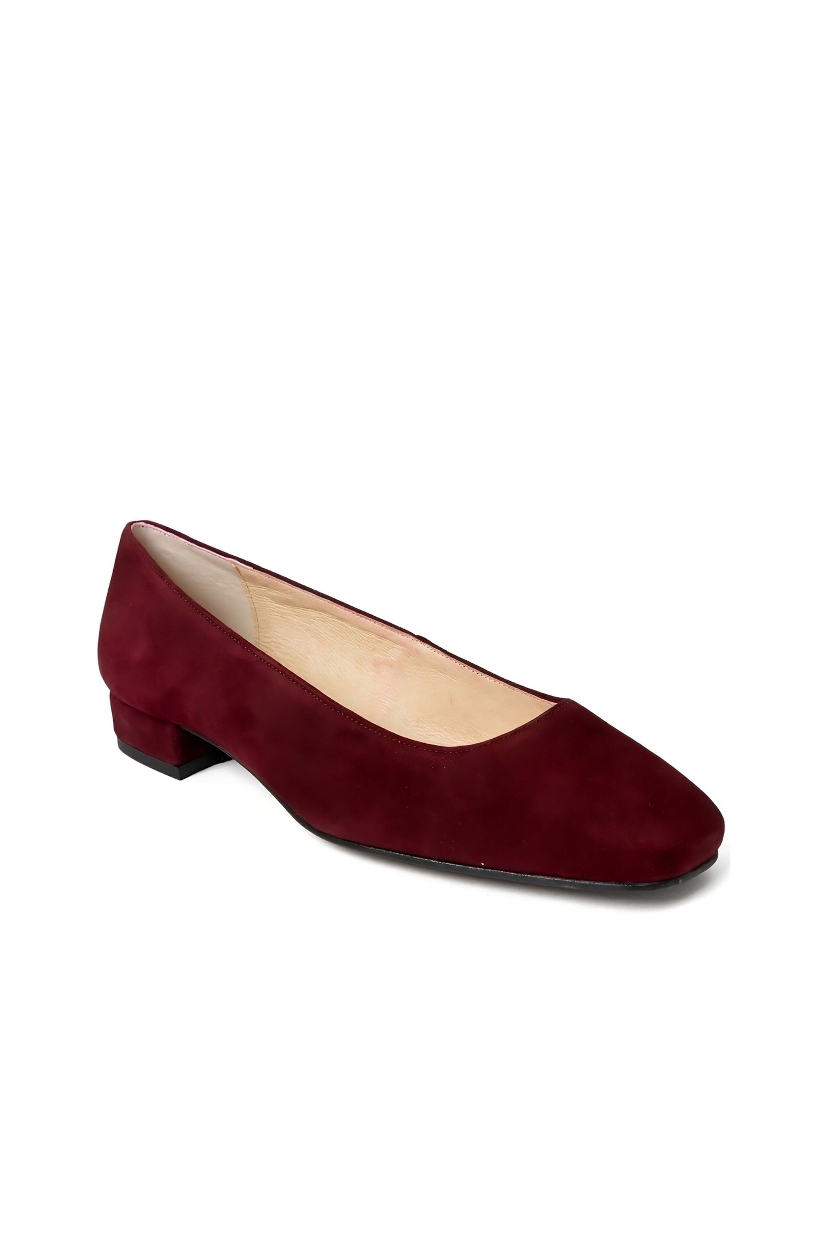 Leticia Leather Ballet Flat, Main, color, burgundy