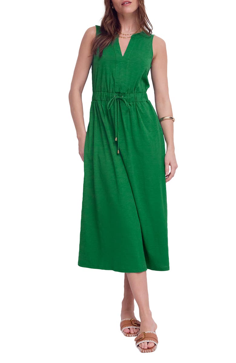 Boden Delphine Sleeveless Jersey Midi Dress, Main, color, Fresh Green