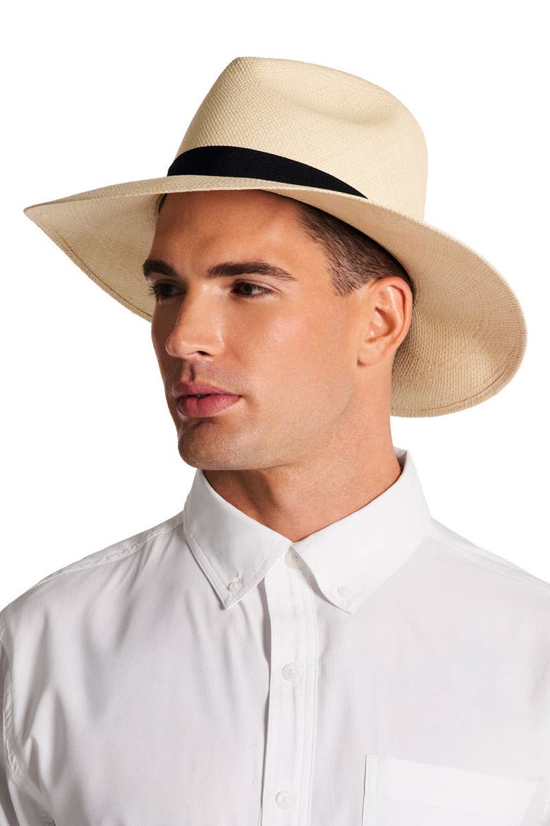 Men's Cuenca Wide Brim Panama Hat, UPF 50+ Sun Protection, Alternate, color, Natural