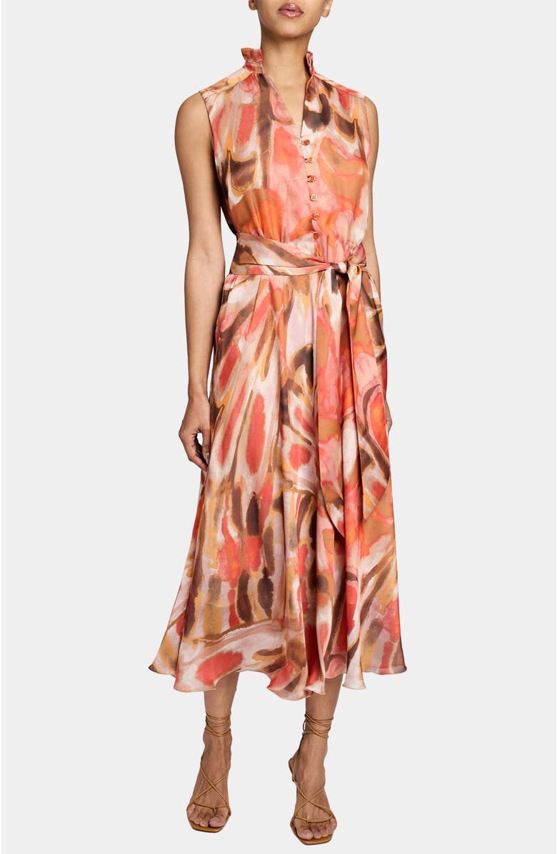 Santorelli NIRVA Midi Dress, Main, color, Syrup Brown