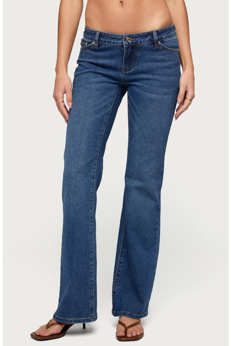 Vania Low Rise Bootcut Jeans, Main, color, BLUE