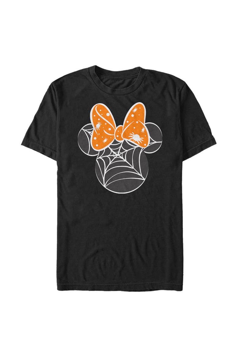 Men's Mickey & Friends Minnie Web Silhouette T-Shirt, Main, color, Black