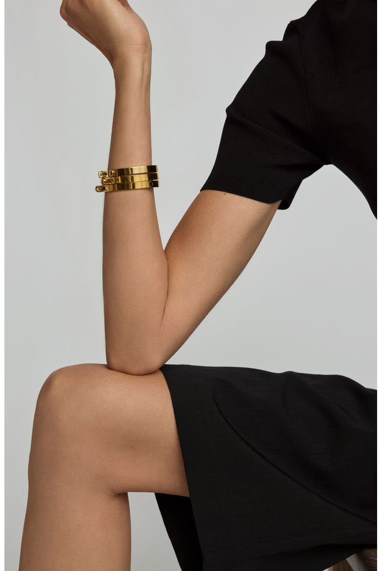 Tarnish Resistant Bangle, Alternate, color, GOLD
