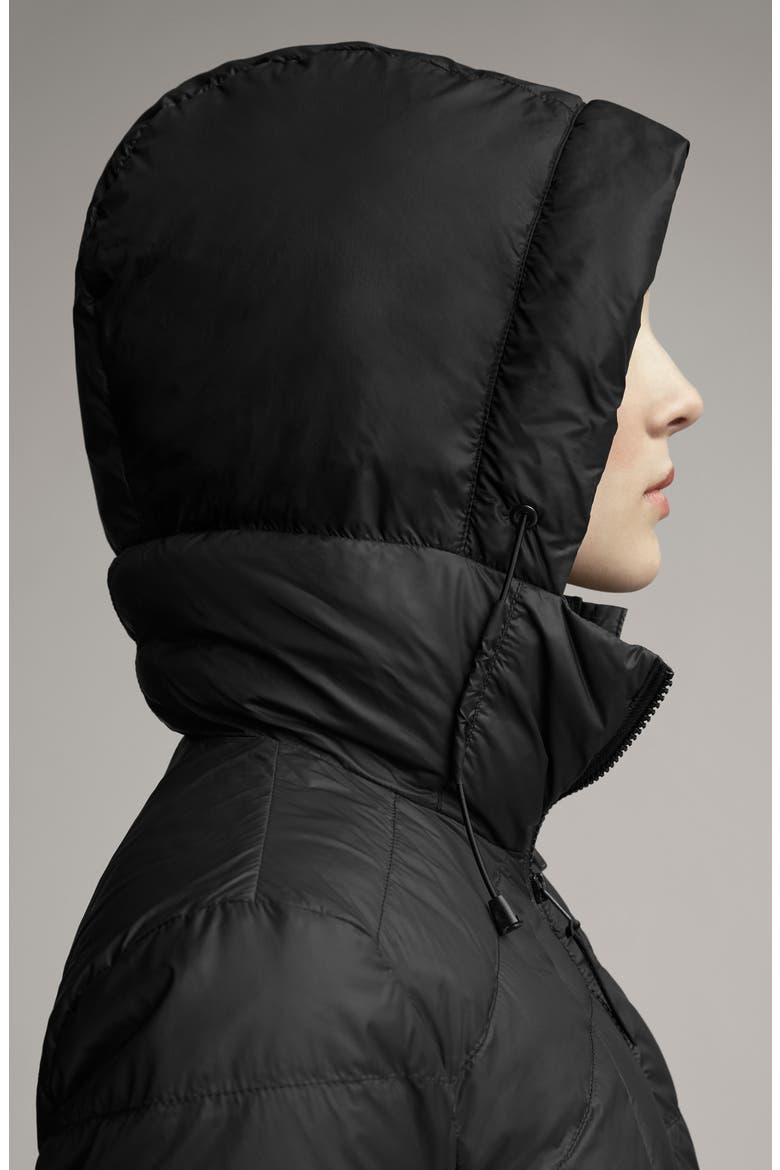 Abbott Packable Hooded 750 Fill Power Down Jacket, Alternate, color, BLACK