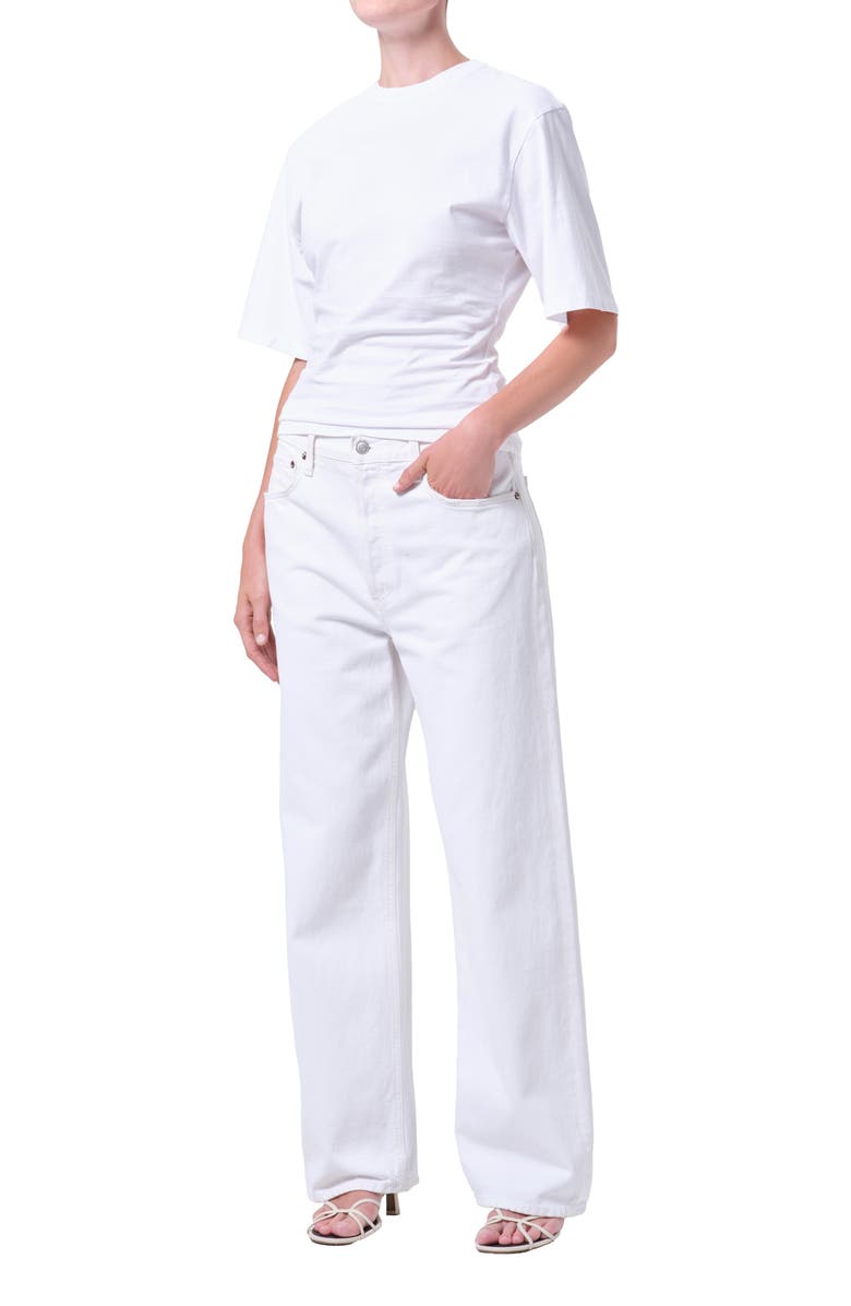 AGOLDE Storey Drape Tee, Alternate, color, White