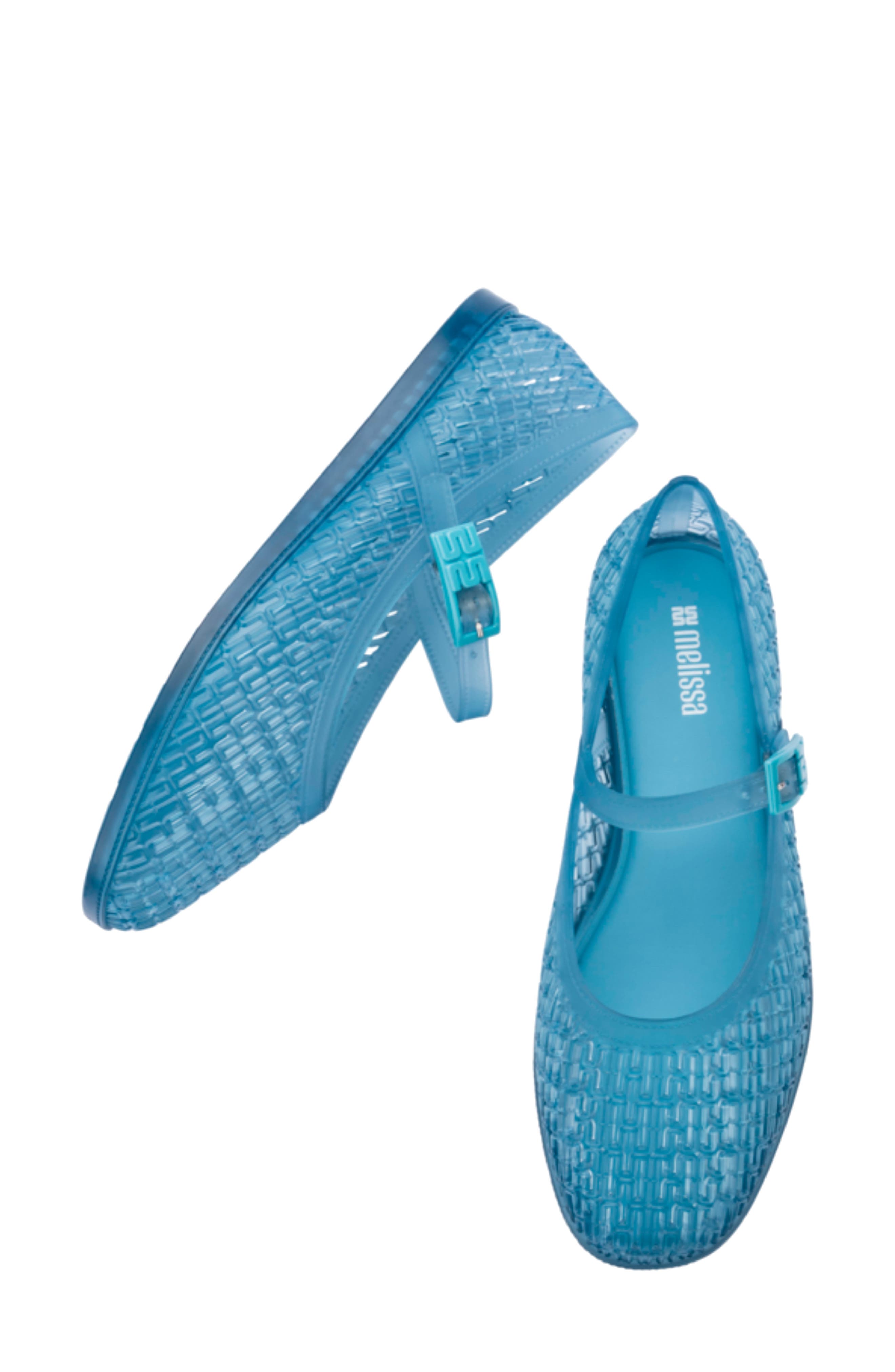 Harper Mary Jane Jelly Flat, Alternate, color, TRANSPARENT BLUE