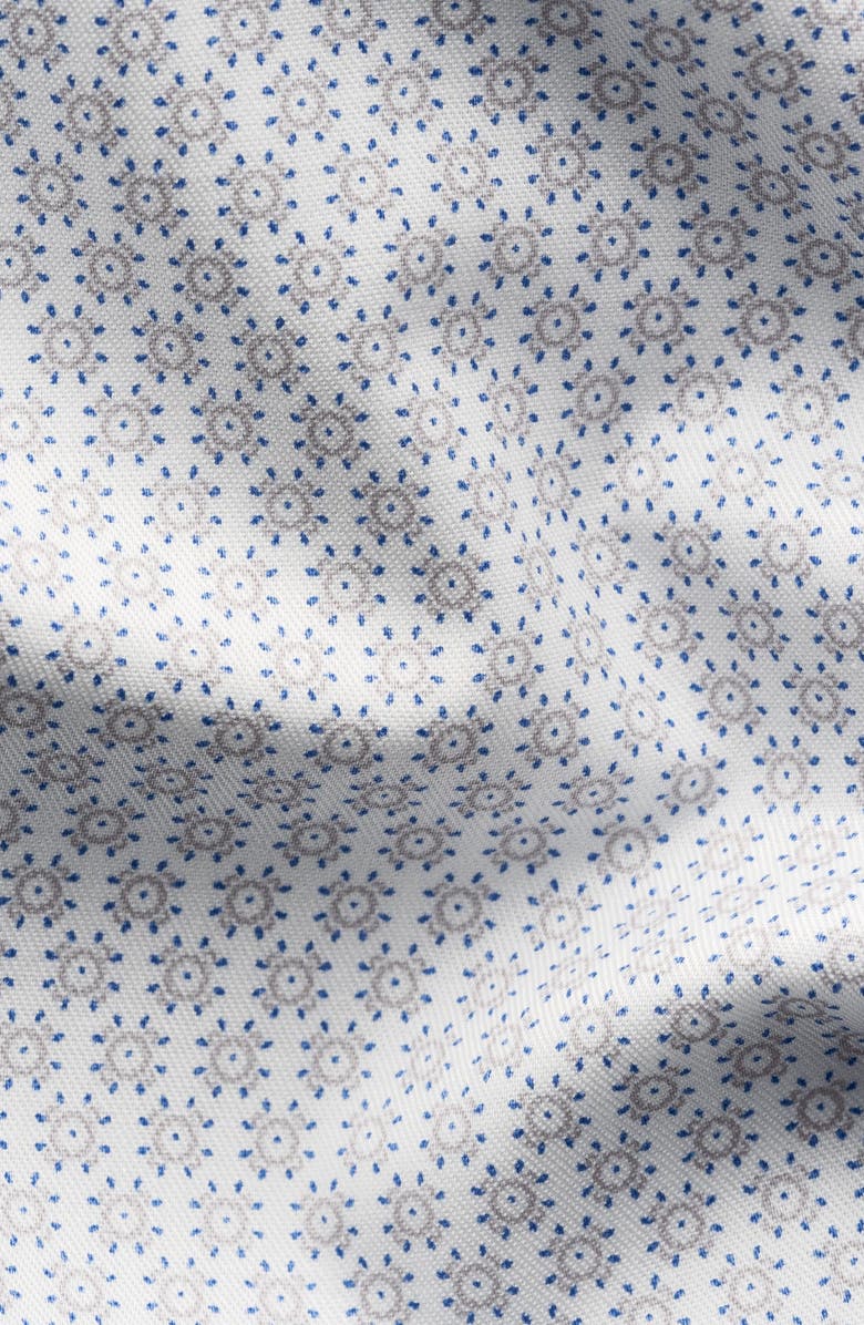 Eton Slim Fit Geometric Print Cotton Dress Shirt, Alternate, color, Medium Brown