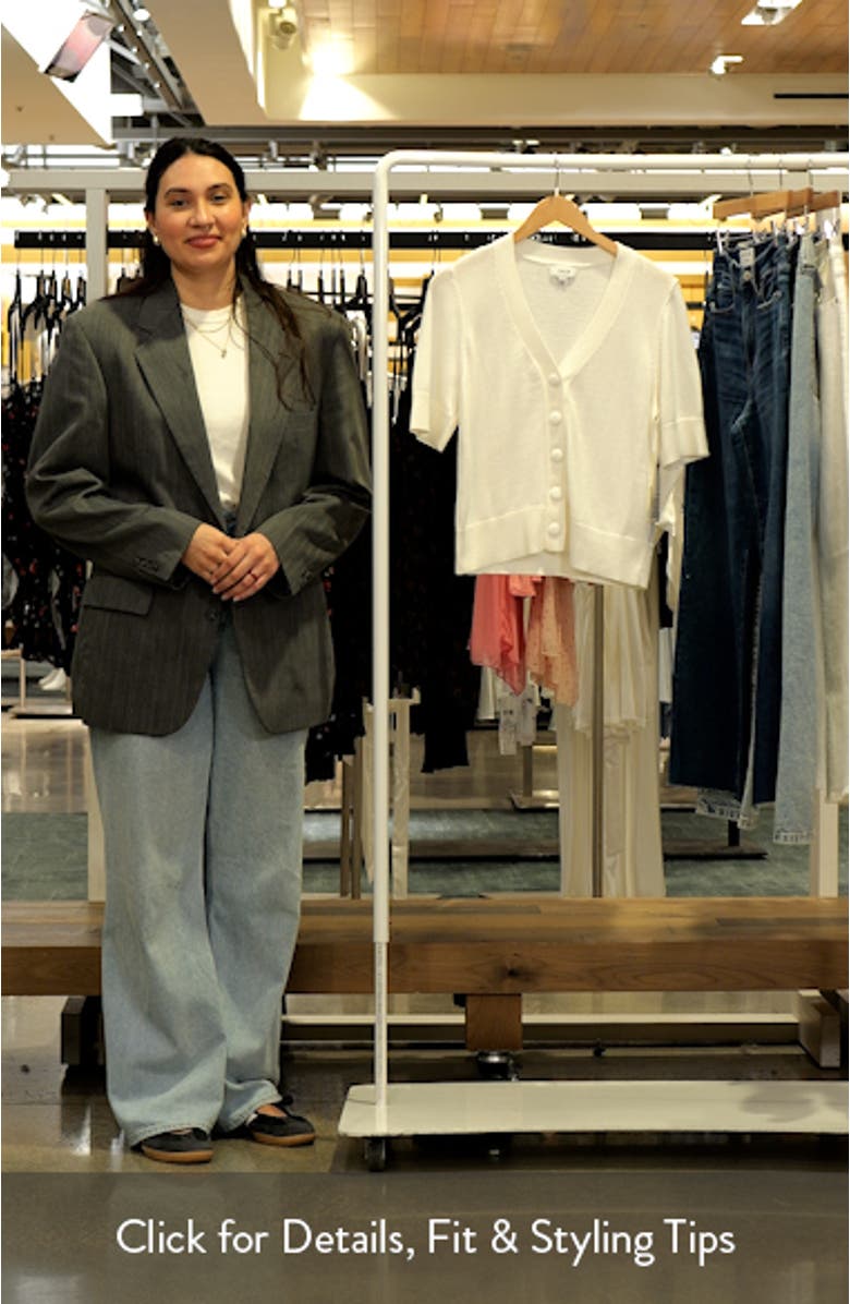 Covered Button Short Sleeve Cardigan, sales video thumbnail