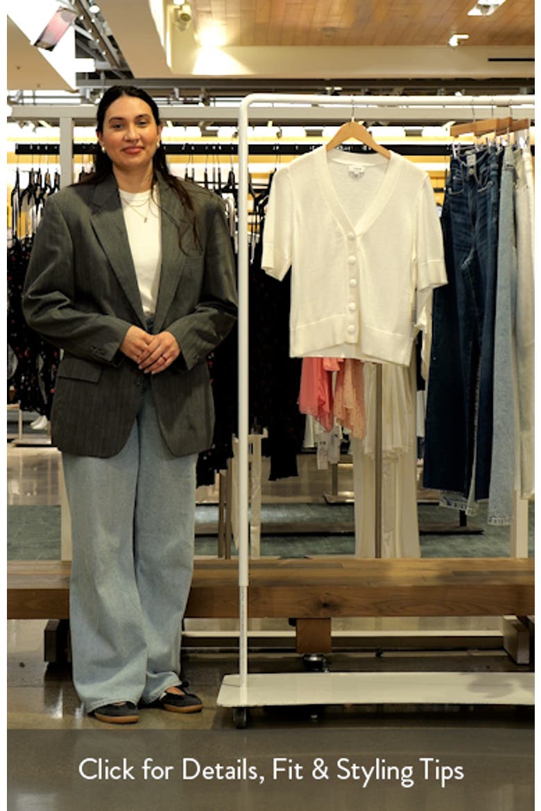 Covered Button Short Sleeve Cardigan video