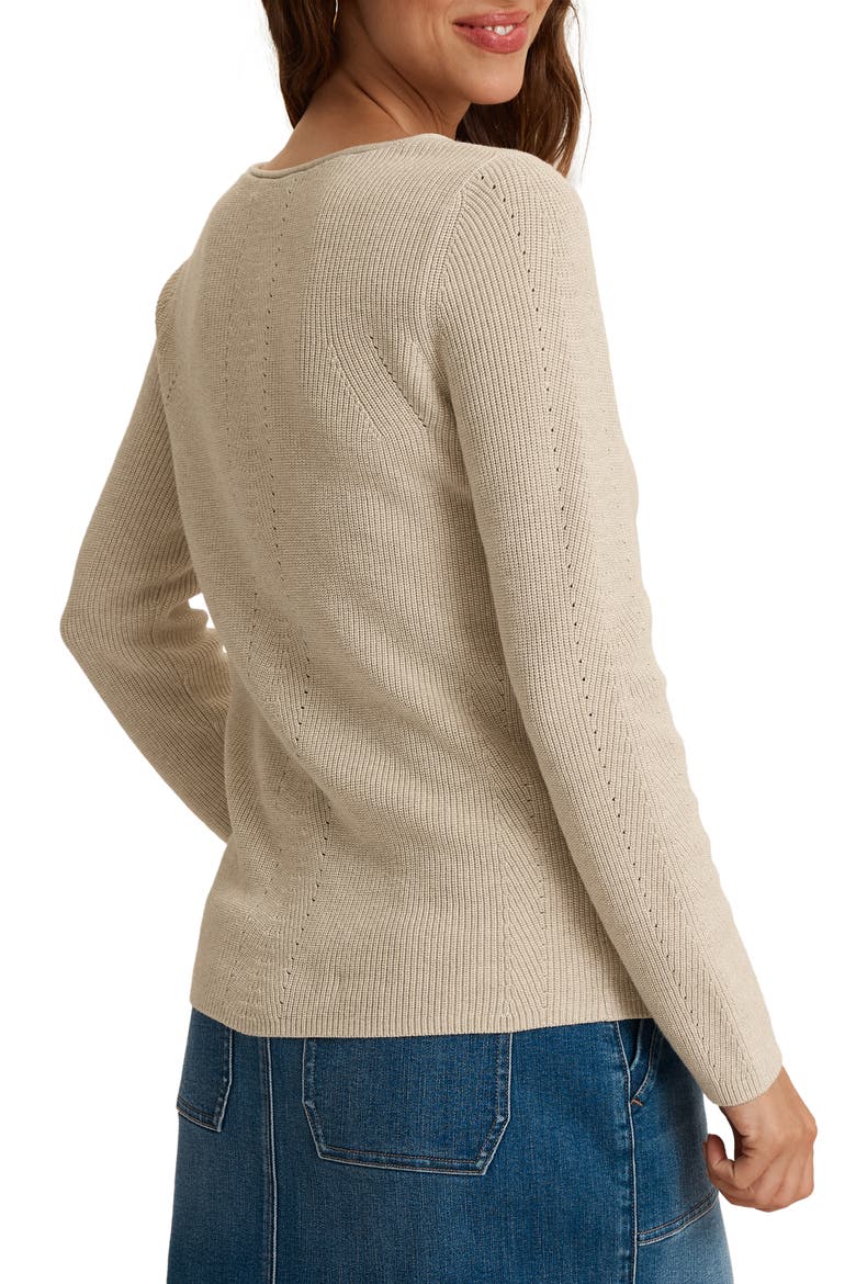 Opal Shore Crewneck Sweater, Alternate, color, LT GOLDEN HONEY HTHR