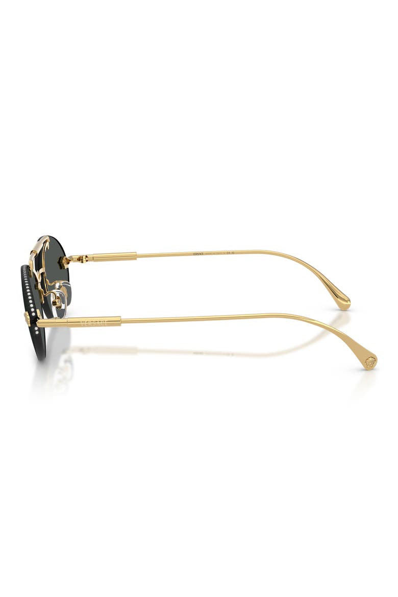 56mm Oval Sunglasses, Alternate, color, GOLD / DARK GREY