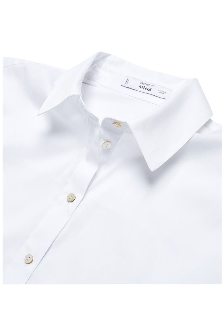 Crop Poplin Shirt, Alternate, color, WHITE