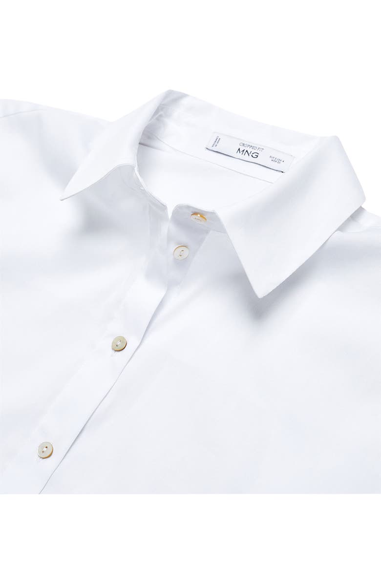 MANGO Crop Poplin Shirt, Alternate, color, 