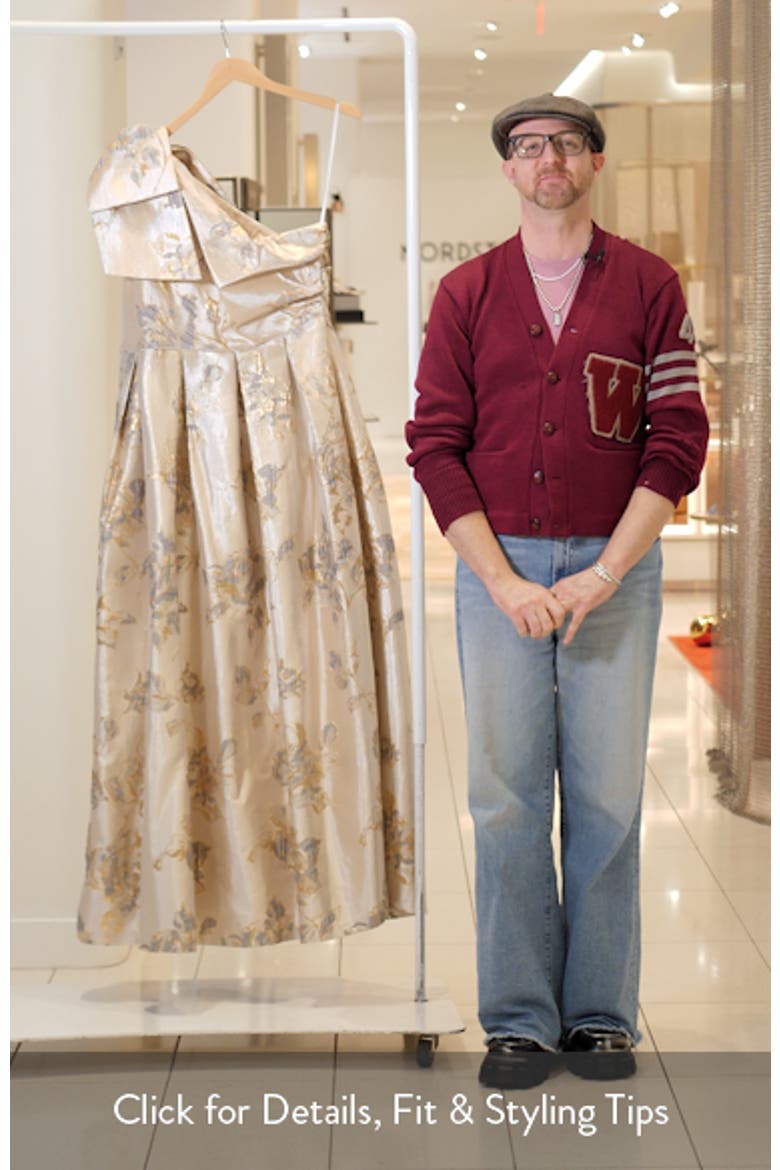 Metallic Floral Jacquard Ball Gown video