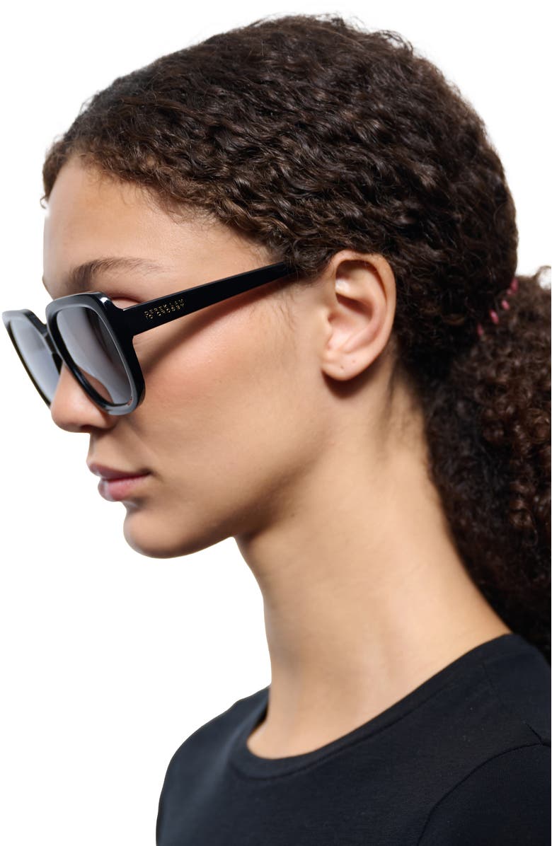 Derek Lam 10 Crosby River Sunglasses, Alternate, color, Black