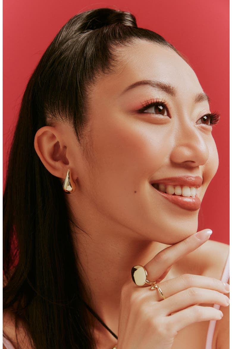 Gold Statement Earrings - Kiara, Alternate, color, Gold
