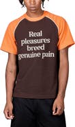 PLEASURES Breed Raglan Cotton Waffle Graphic T-Shirt