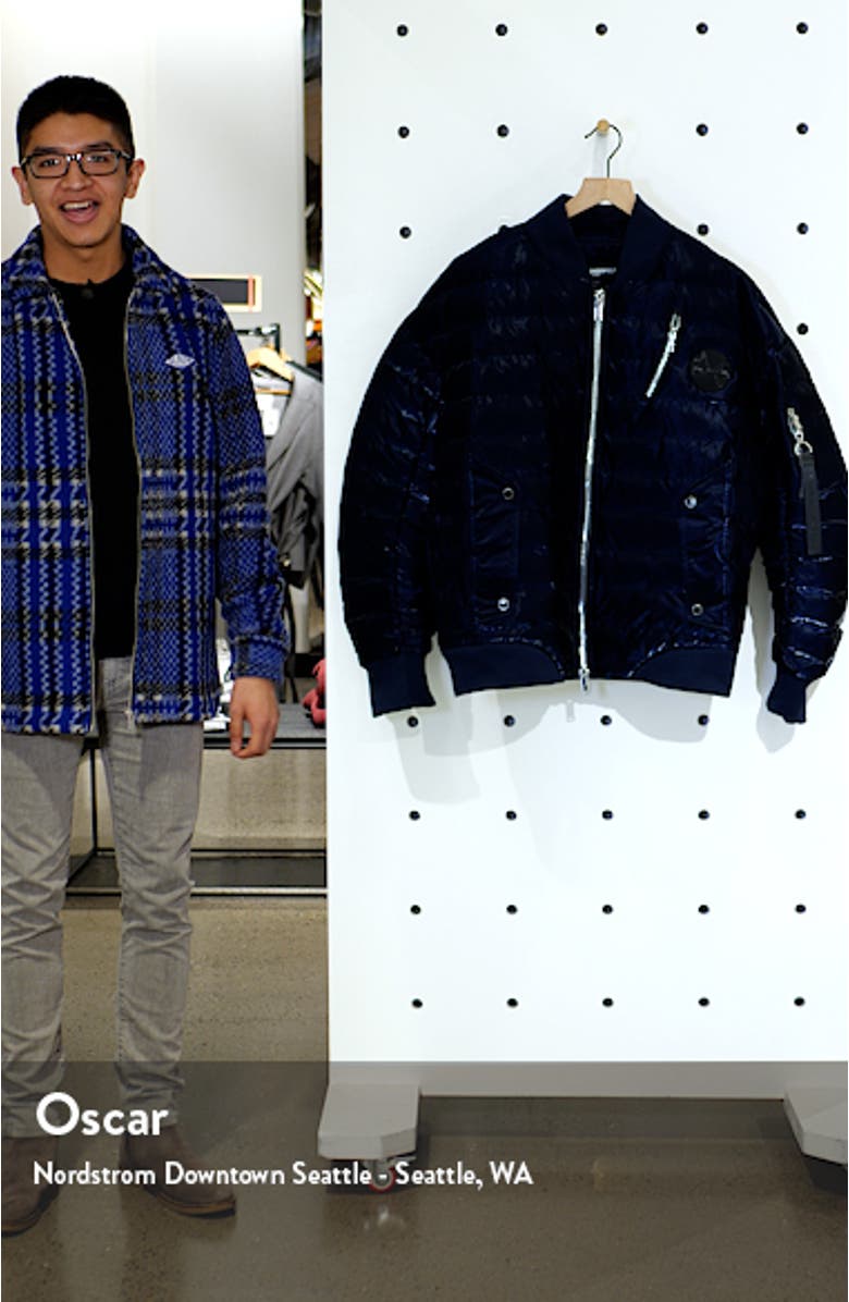 Liquid Quilted Bomber Jacket, sales video thumbnail