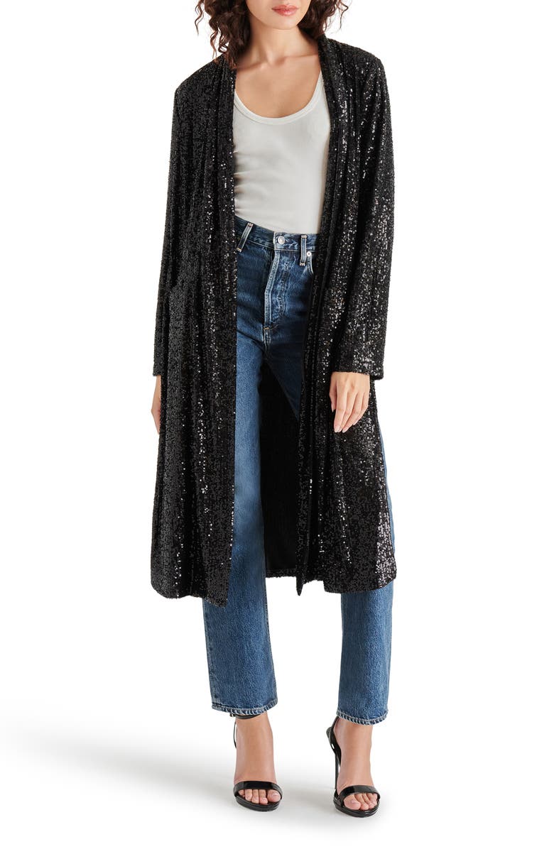 Steve Madden Show Stopper Sequin Duster Jacket, Main, color,